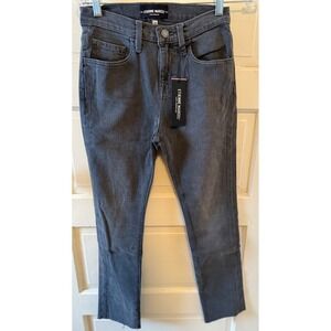 ETIENNE MARCEL athletic stripe slimstraight smogcutter EM1054 jeansSize25 rawhem